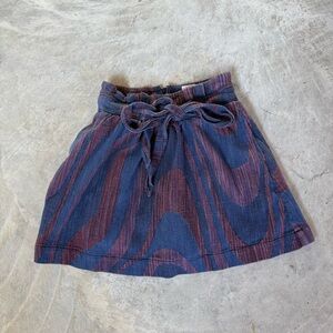 Anthropologie Gidra Cotton Tie-waist Mini Skirt 6
